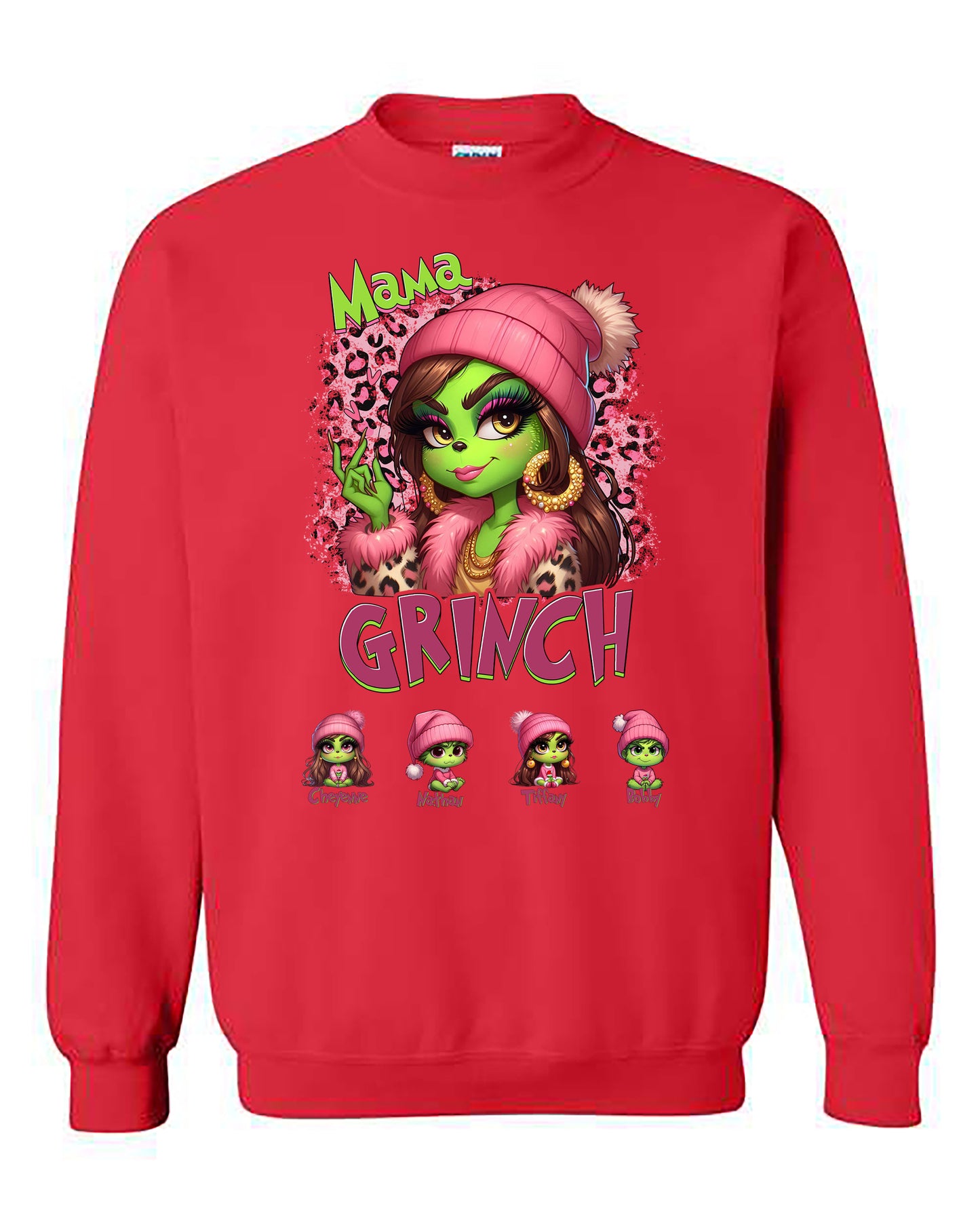 Mama Grinch with Babies Sweatshirt Heavy Blend