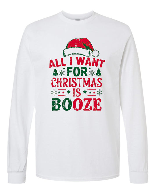 Christmas Booze Long Sleeve T-shirts