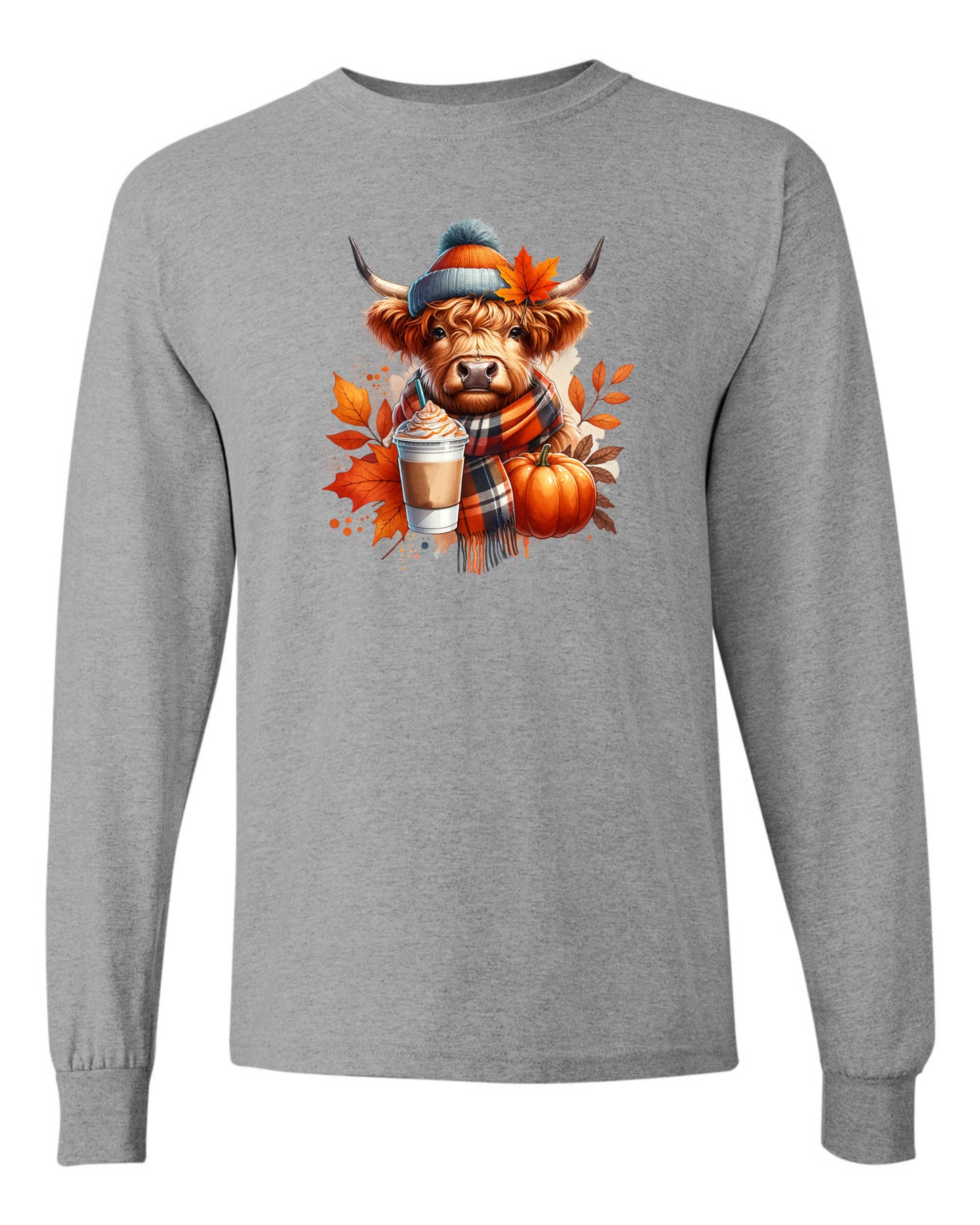 Fall High land Cow Long Sleeve T-shirts