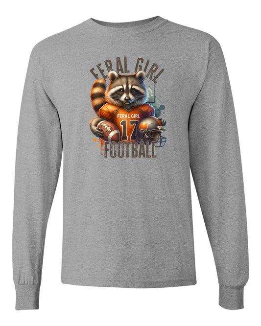 Feral Girl Football Long Sleeve T-shirts