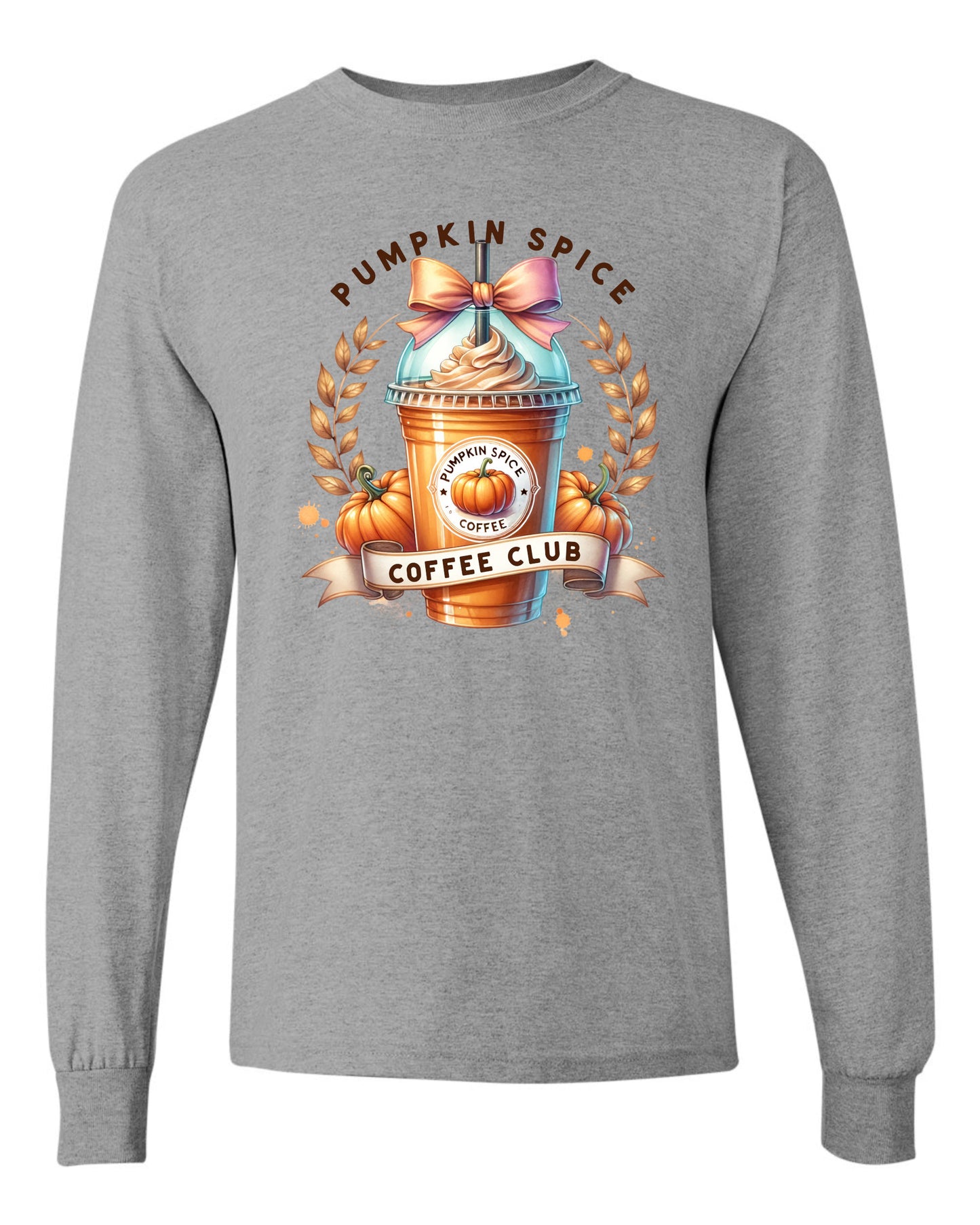Pumpkin Spice Coffee Club Long Sleeve T-shirts