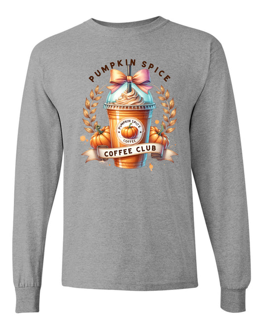 Pumpkin Spice Coffee Club Long Sleeve T-shirts
