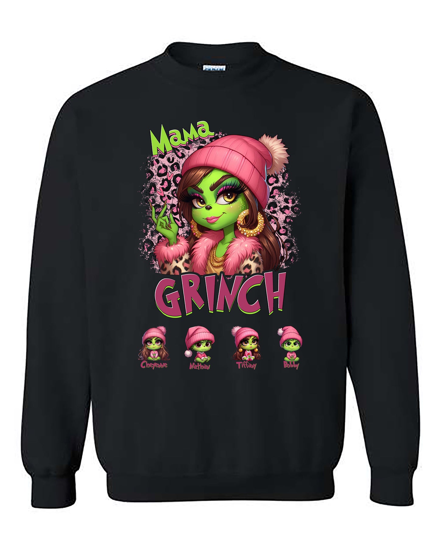 Mama Grinch with Babies Sweatshirt Heavy Blend