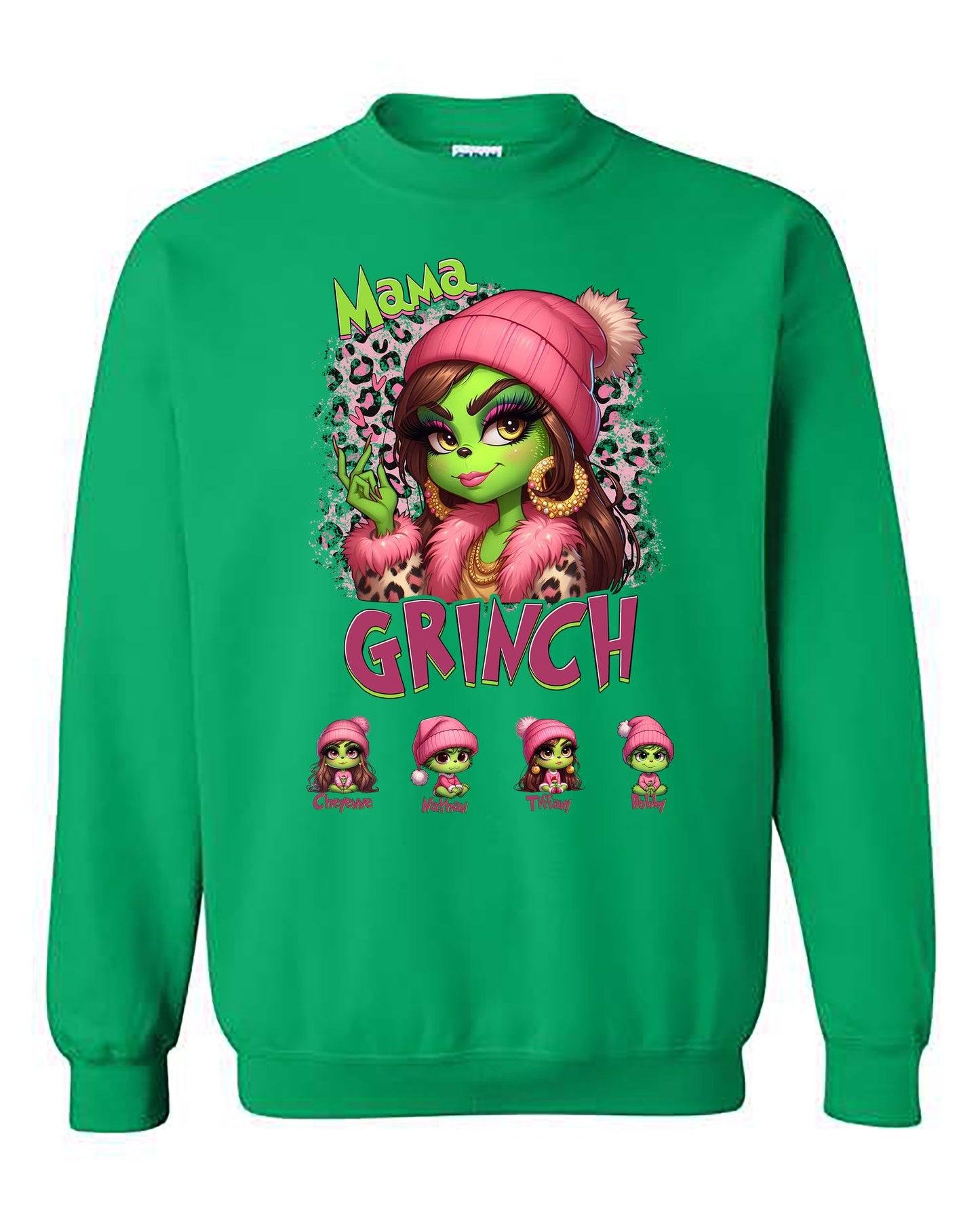 Mama Grinch with Babies Sweatshirt Heavy Blend