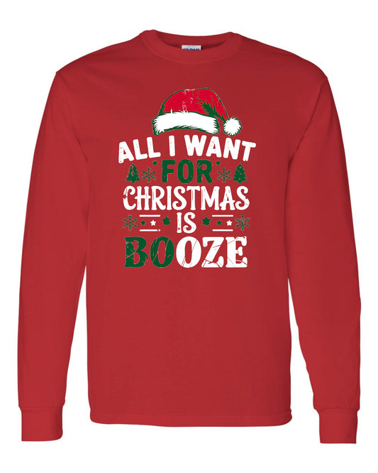 Christmas Booze Long Sleeve T-shirts
