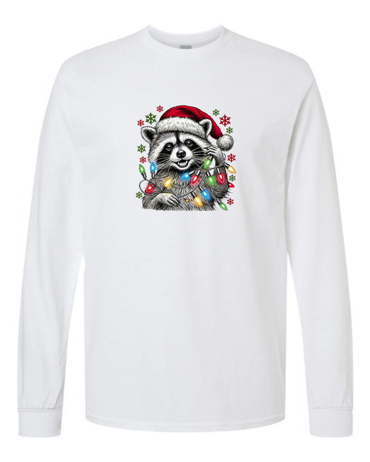 Christmas Racoon Long Sleeve T-shirts