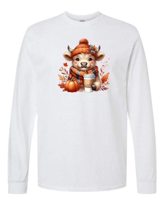 Fall High land Cow Long Sleeve T-shirts