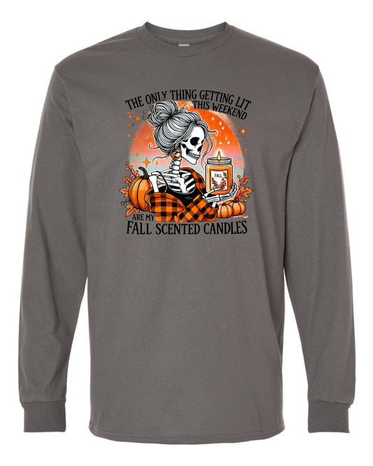 Fall Scented Candle Long Sleeve T-shirts