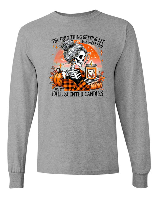Fall Scented Candle Long Sleeve T-shirts