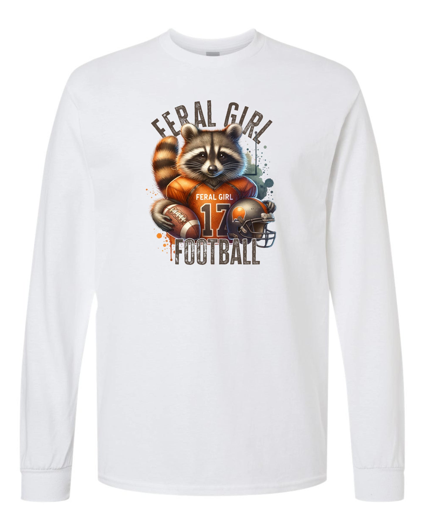 Feral Girl Football Long Sleeve T-shirts