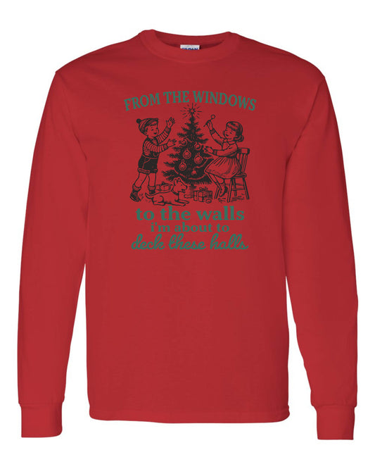 Christmas From The Windows Long Sleeve T-shirts