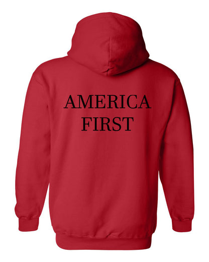 America First - Hoodie Black Lettering