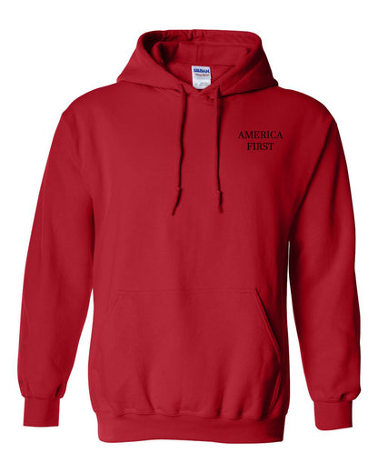 America First - Hoodie Black Lettering