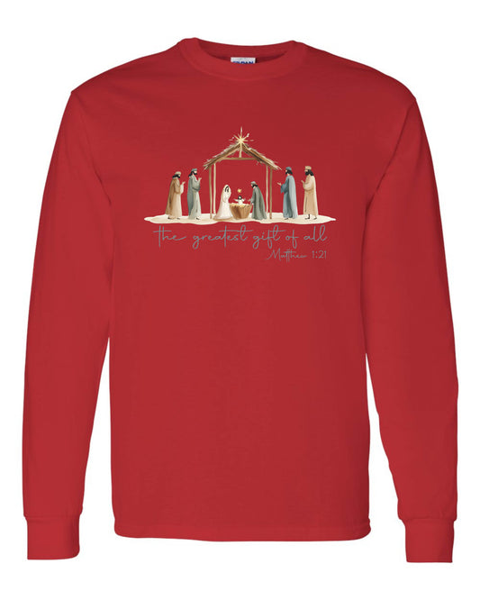 Manger Christmas Long Sleeve T-shirts
