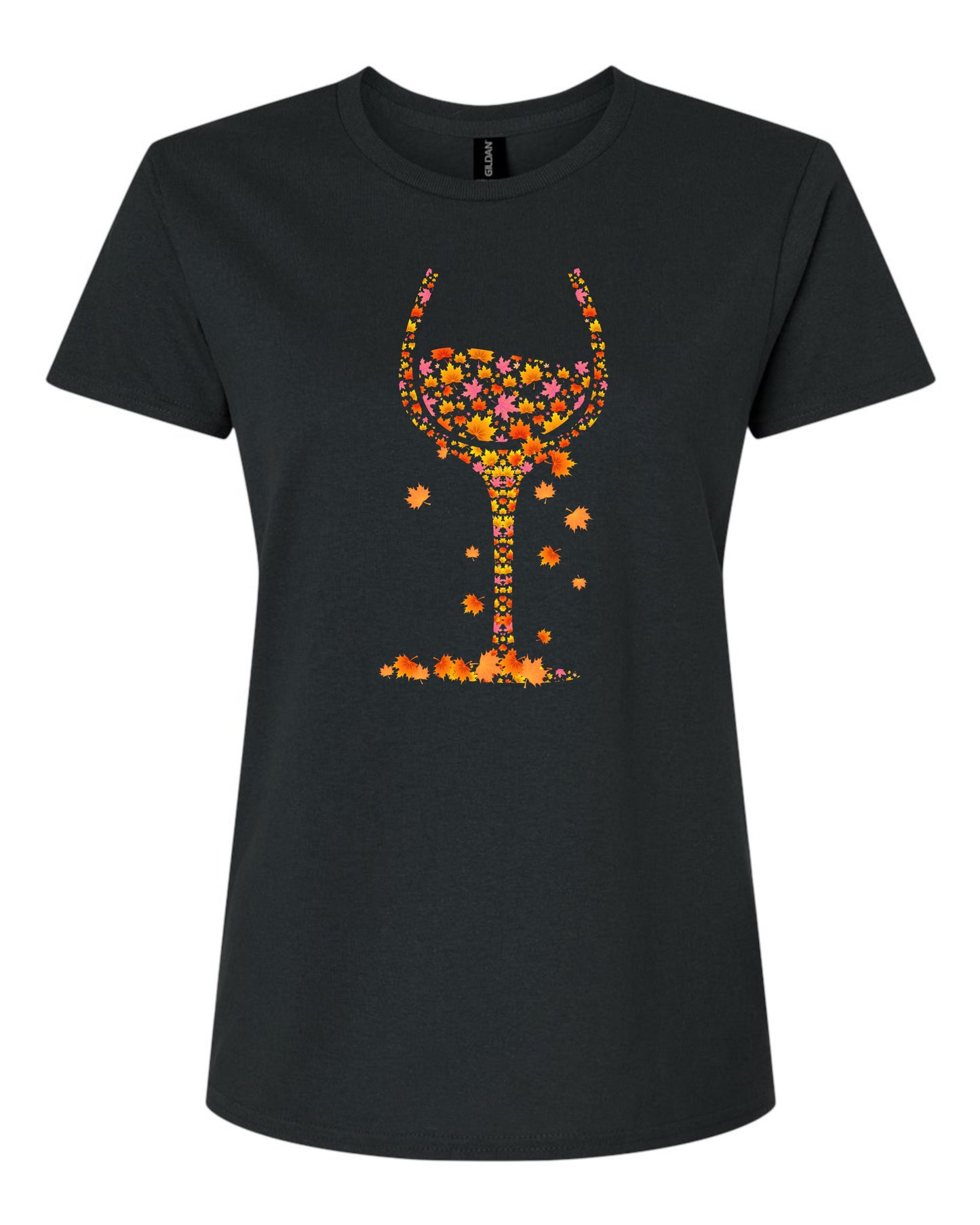Maple Leaf Wine Glass Women's Tshirt