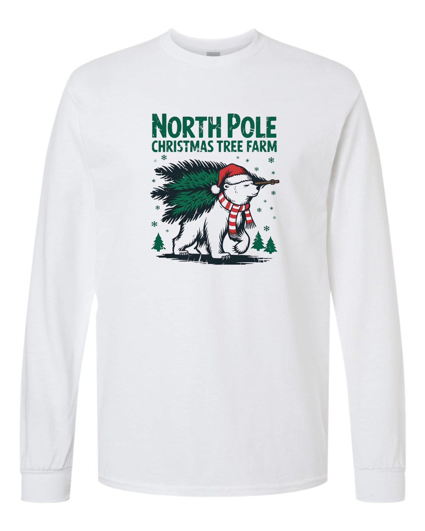 North Pole Christmas Tree Farm Long Sleeve T-shirts