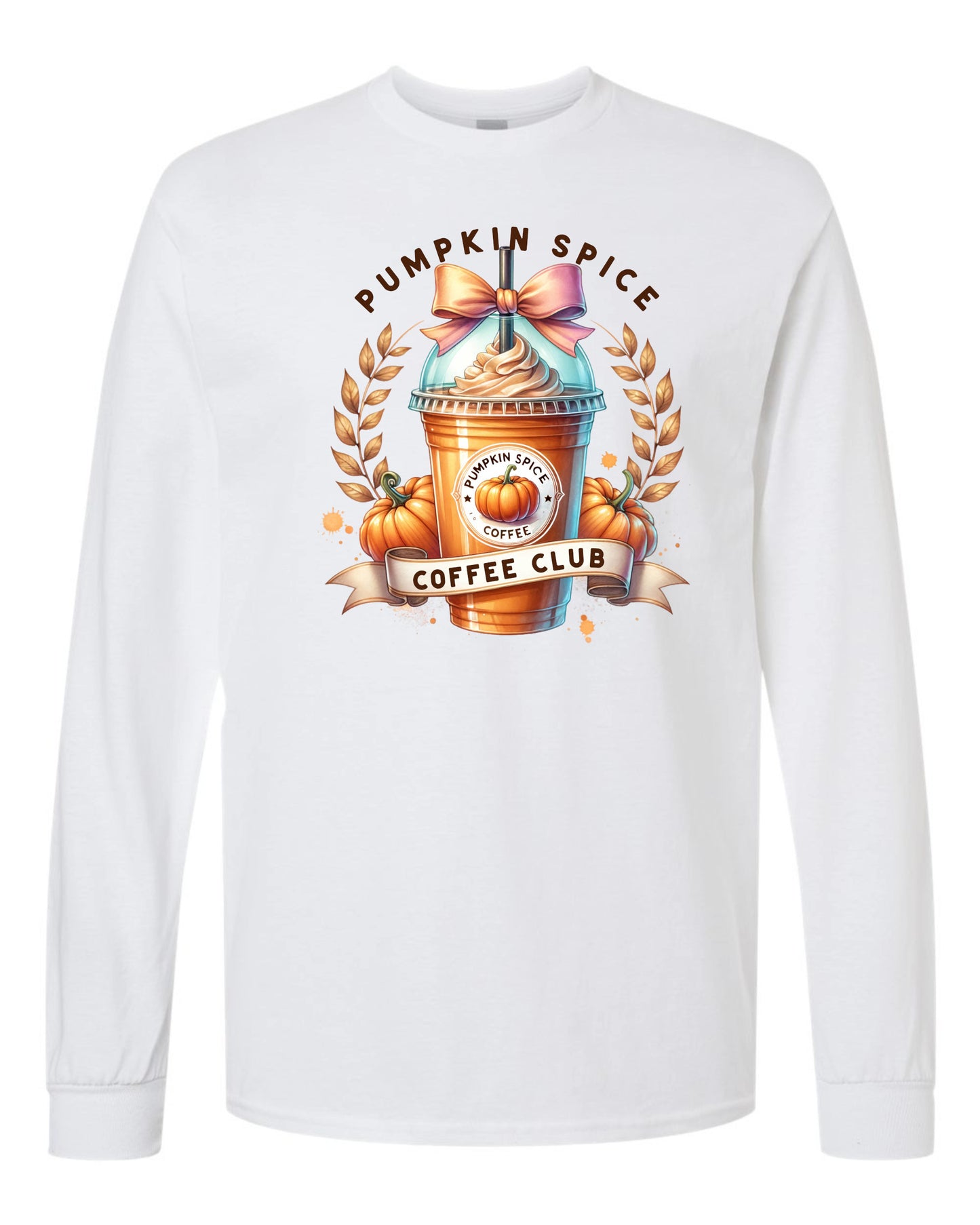 Pumpkin Spice Coffee Club Long Sleeve T-shirts