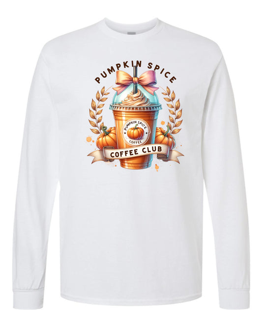 Pumpkin Spice Coffee Club Long Sleeve T-shirts